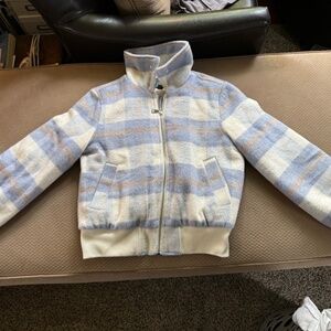 thick plaid puffer coat